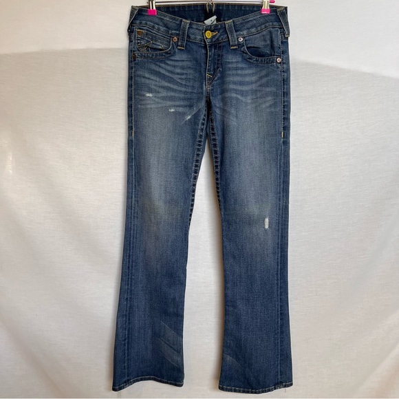 True Religion Dark Blue Boot Cut Jeans - Picture 1 of 14